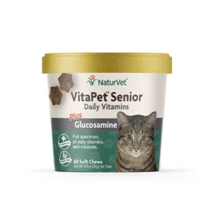 NaturVet VitaPet™ Senior Daily Vitamins Soft Chews for Cats (60ct)