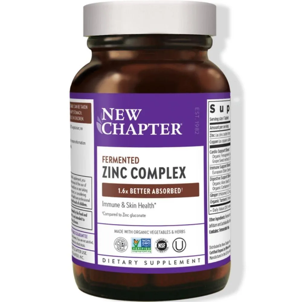 New Chapter Fermented Zinc Food Complex 90 Tabs