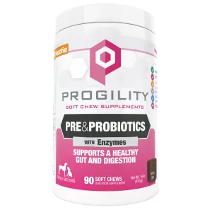 Nootie Progility Pre & Probiotics Soft Chew Supplement For Dogs (90 Count)