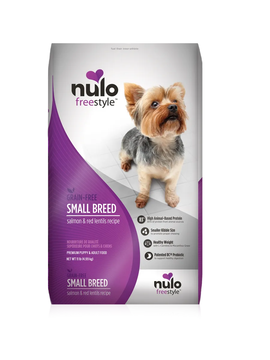 Nulo Freestyle High Meat Kibble Small Breed Salmon and Red Lentils Recipe, Dry Dog Food