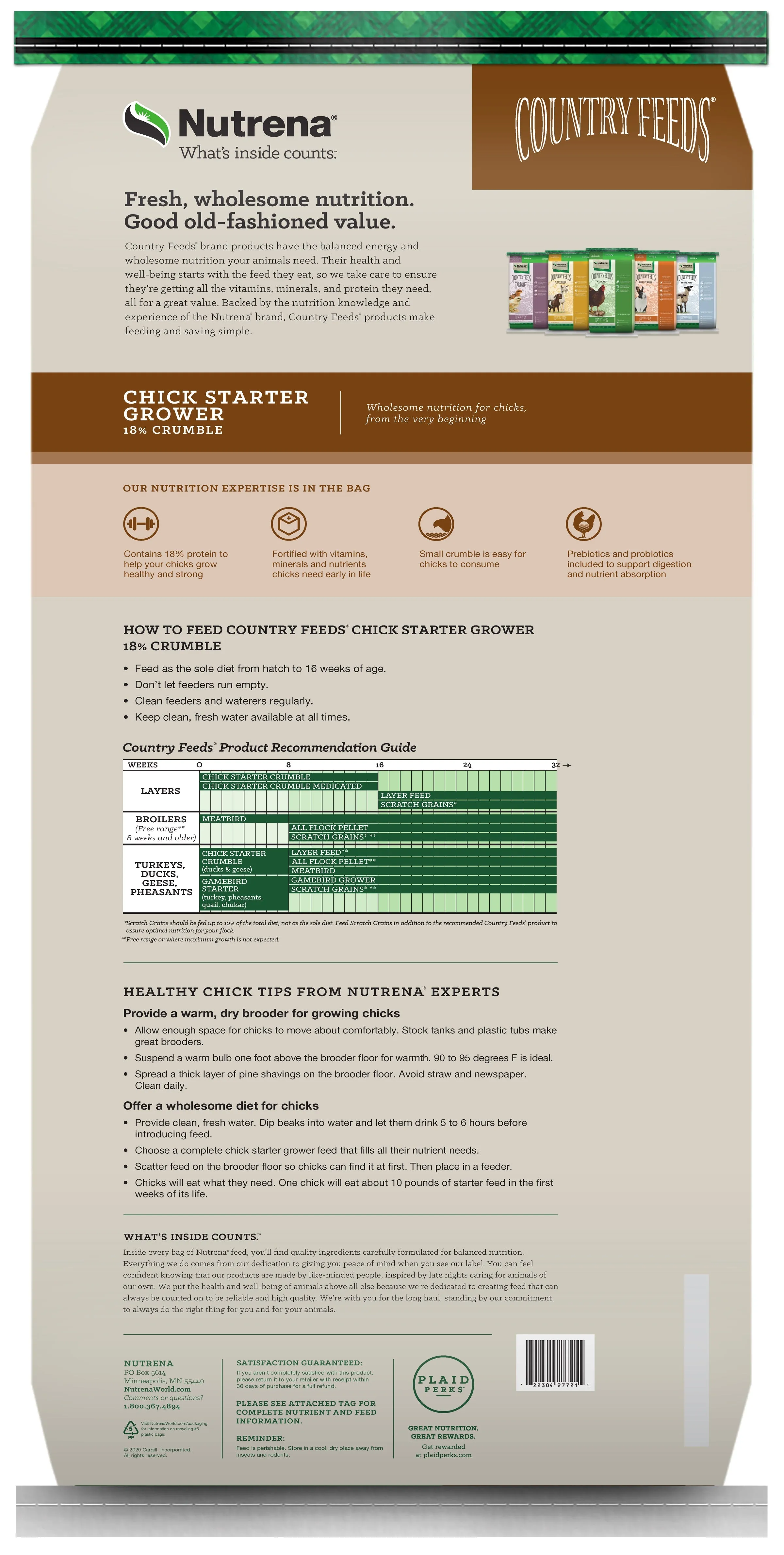 Nutrena® Country Feeds® Chick Starter Grower 18% Crumbles