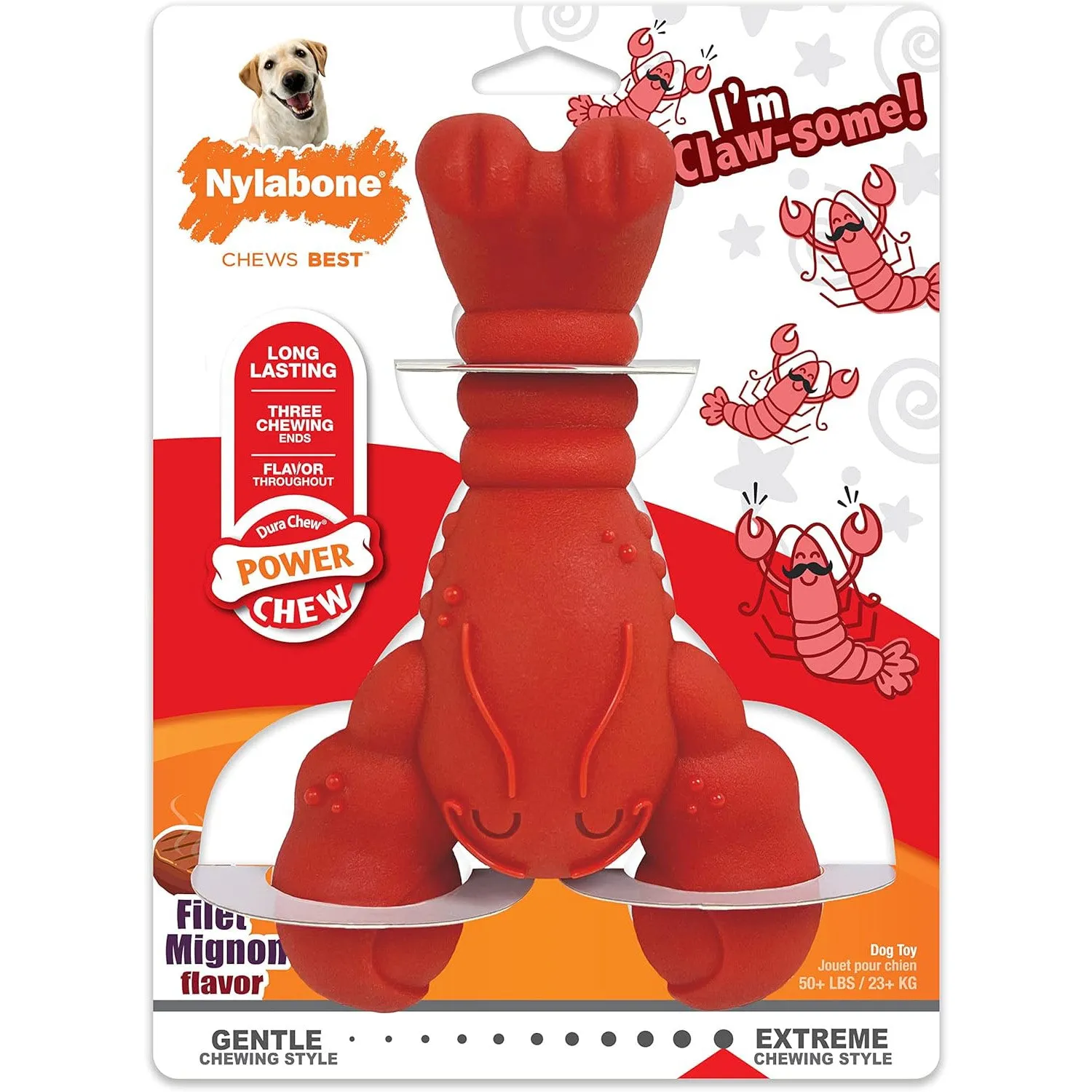 Nylabone Power Chew Lobster Dog Toy