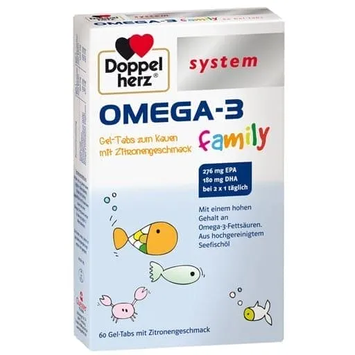 Omega-3 Gel, family, DHA and EPA, chewable tablets