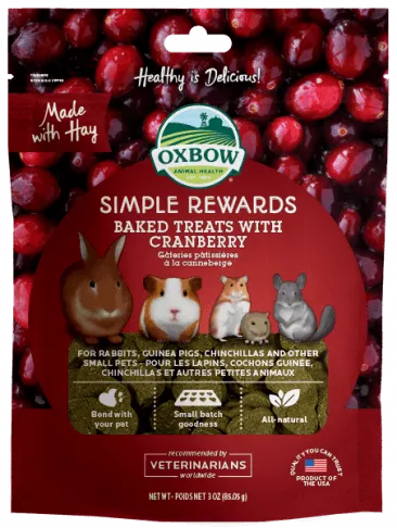 Oxbow Simple Rewards Baked Treats with Cranberry