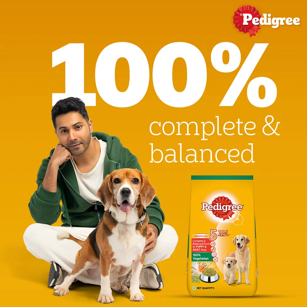 Pedigree 100% Vegetarian Puppy and Adult Veg Dog Dry Food (Limited Shelf Life)