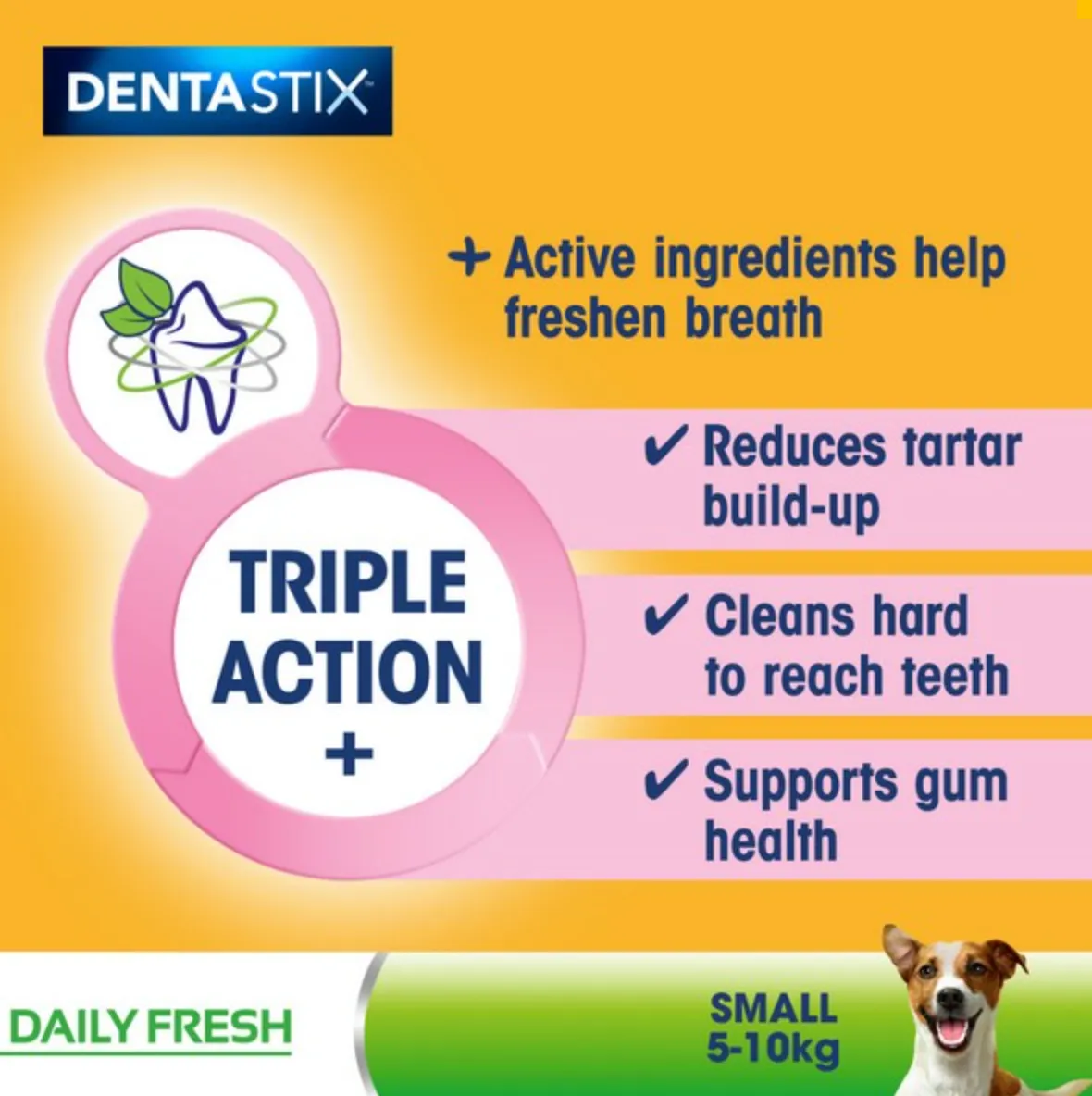 Pedigree Dentastix Fresh Daily Dental Chews Small Dog 7 Stick