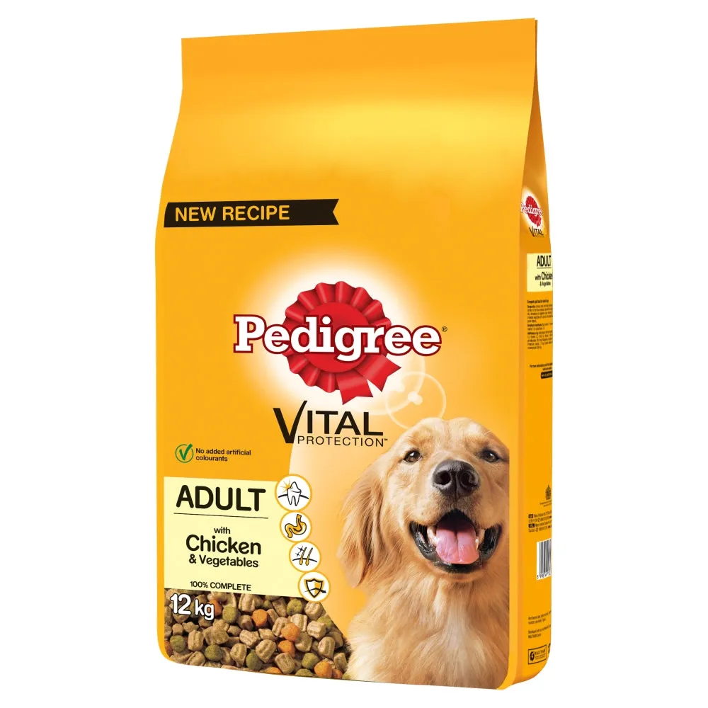 Pedigree Dry Dog Food With Chicken And Vegetables 12kg