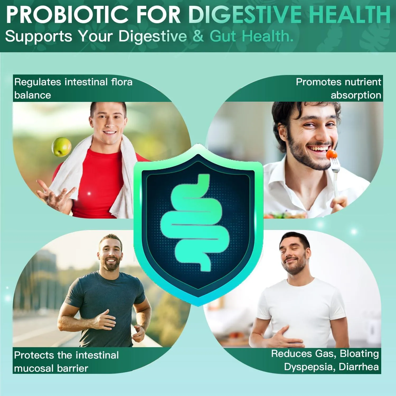 Probiotics for Men 100 Billion CFUs, with Digestive and Prostate Health