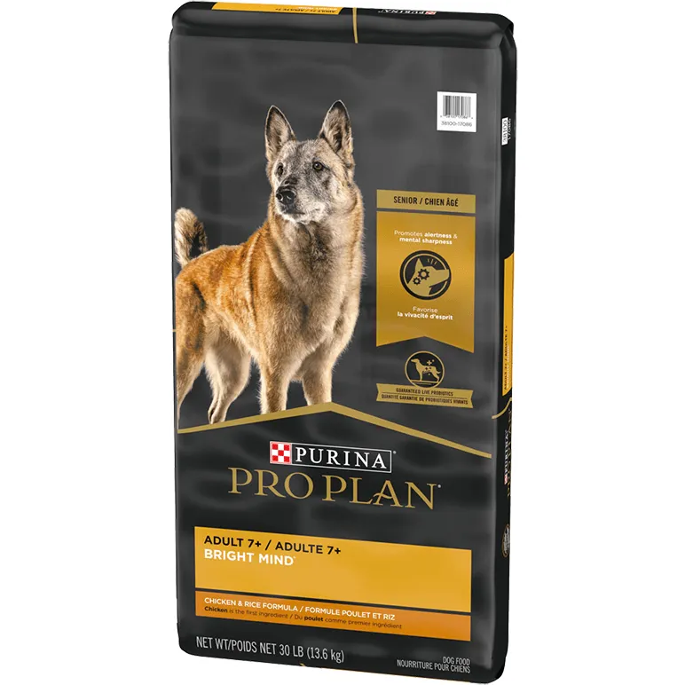 Purina Pro Plan Senior Dog Food With Probiotics Bright Mind 7  Chicken & Rice Formula