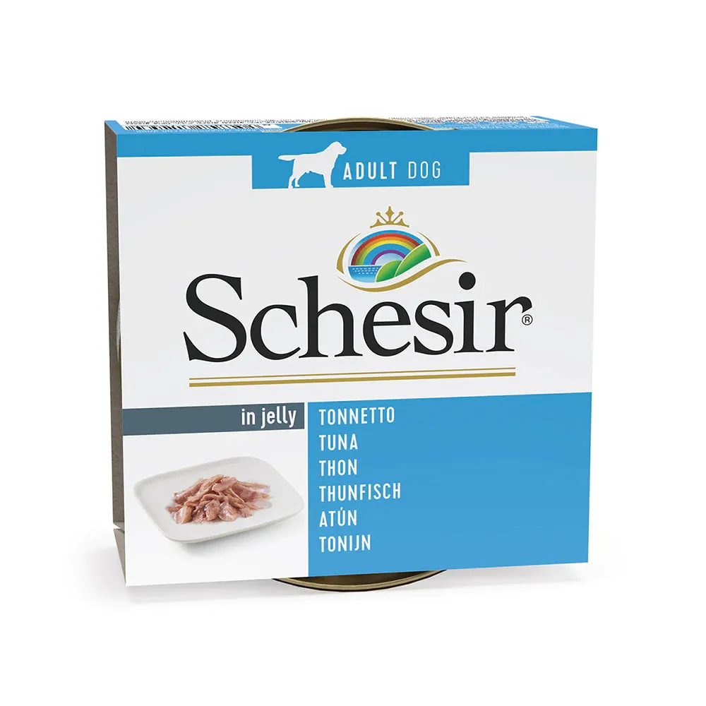 Schesir - Complementary Wet Food for Adult Dogs - Tuna in Jelly 150g