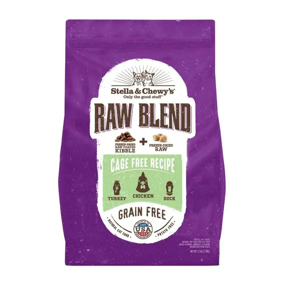 Stella & Chewy's Raw Blend Kibble Cage-Free Poultry Recipe Cat Food