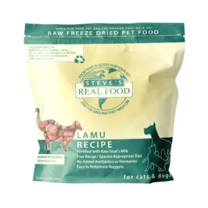 Steve's Real Food Cats & Dogs Raw Freeze Dried Lamu 20oz