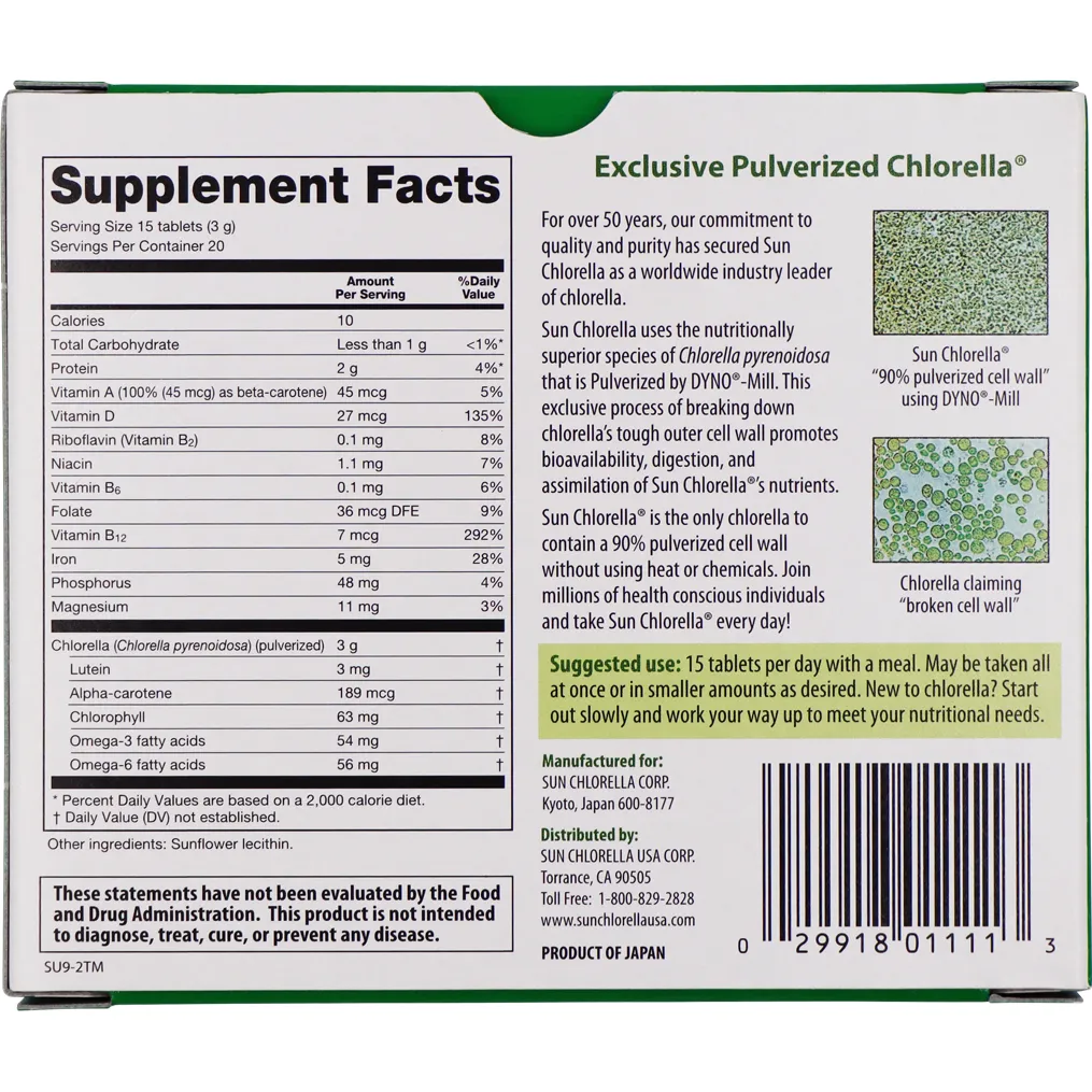 Sun Chlorella 200 mg by Sun Chlorella