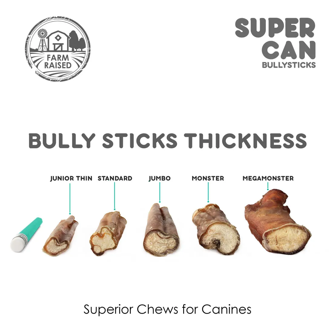 Supercan 6" Standard Bully Sticks