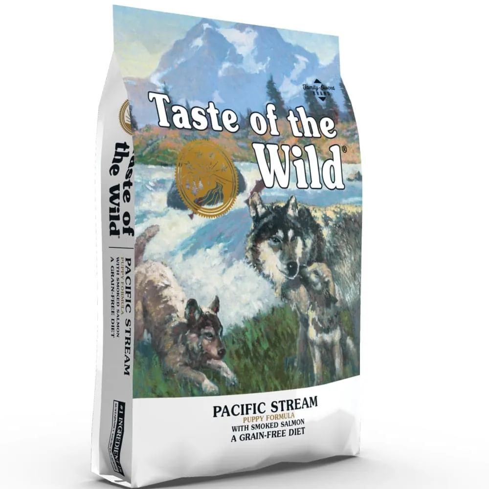 Taste of the Wild Pacific Stream Smoked Salmon Puppy Dog Dry Food | Grain Free Formula