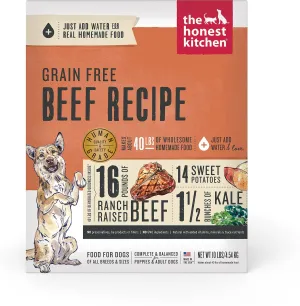 The Honest Kitchen Grain Free Beef Recipe Dehydrated Dog Food