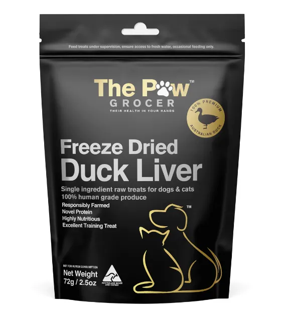 The Paw Grocer Freeze Dried Cat & Dog Treats (Duck Liver)