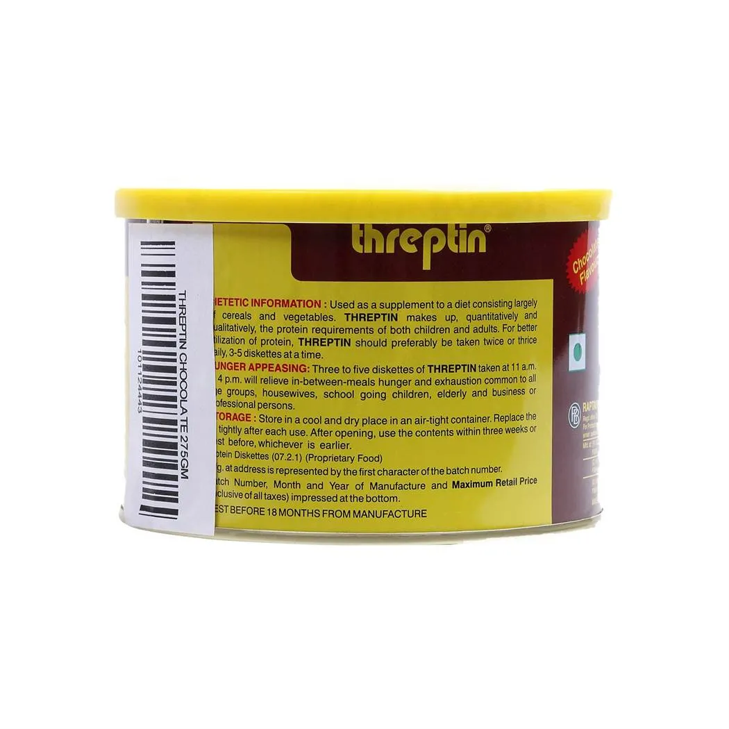 THREPTIN Delicious High-Calorie Protein & Vitamin B Diskettes Chocolate Flavour 275gms