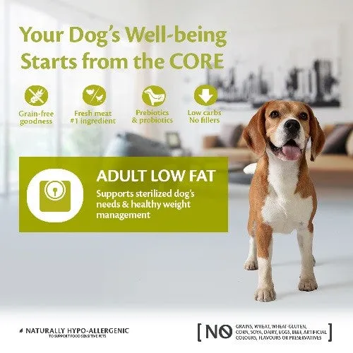 Wellness Core Healthy Weight Turkey Grain Free Adult Dry Dog Food 10kg   2kg Free